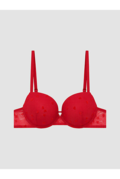 LC Waikiki Esvab • Modern & Distinctive Underwire Padded Heart Embroidered T-...