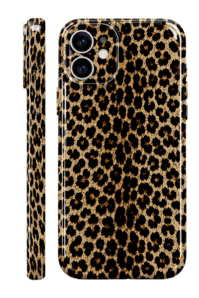 WANNA PROTECT iPhone 11 Golden Leopard Protect Slim Parlak Tam Kaplayan Baskı...