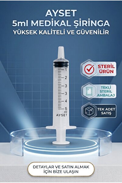 Genel Markalar 5 ML TEK KULLANIMLIK SİRİNGA 3 PARÇA 5 ADET/PAKET