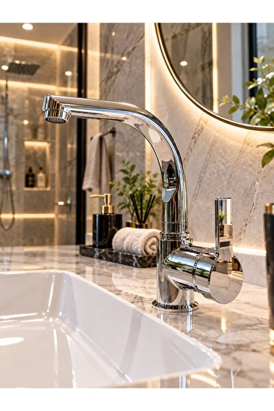 CEKO ARMATÜR Delta Krom Balıksırtı Borulu Lavabo Bataryası – Şık Tasarım, Tek...