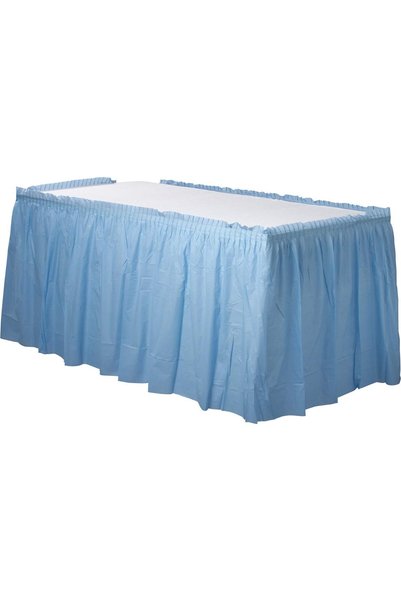 Generic Silver Plastic Table Skirt 14ft x 29in