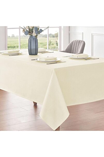 GENERAL Veblandy Faux Linen Rectangle Tablecloth Waterproof 52x70 inch Table ...