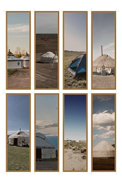 OEM Bookmarks Set of 8, Steppe Camp Theme, Unique Design, Premium Cardboard