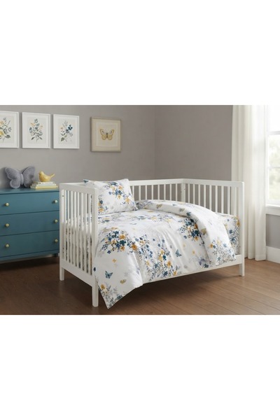GOOD MORNİNG PAMUKKALE Butterfly Patterned Baby Duvet Cover Set |   Set of 3 ...
