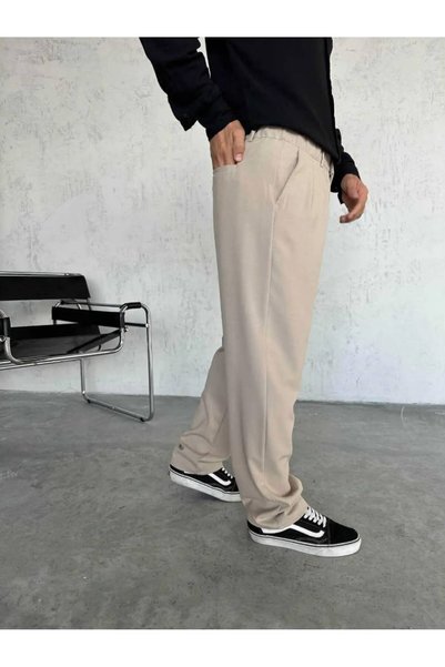 More Black Baggy fabric trousers