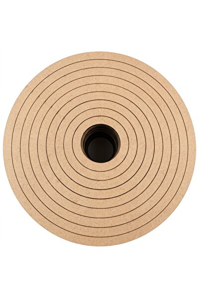 34 cm Ahşap Makrome Kasnağı 4 mm Ham MDF - 10'lu Set (Düş Kapanı, Duvar Süsü, Hobi Kasnağı)