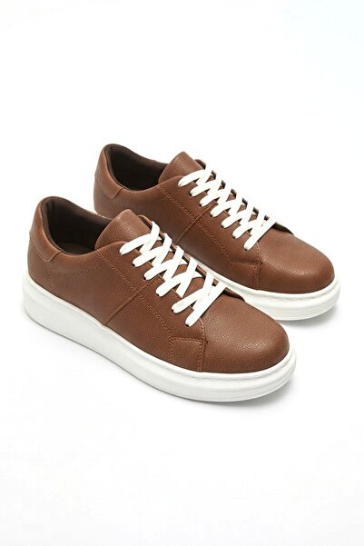 Zerenyus Zrj151 High Quality Lace-Up Men's Casual Sneaker - Tan White