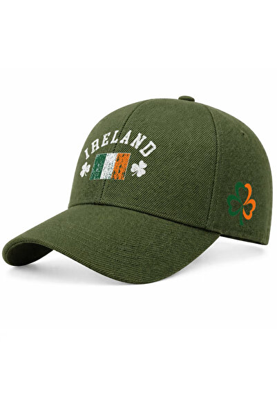 l'eivor Irish Shamrock Design Printed Velcro Cotton Hat