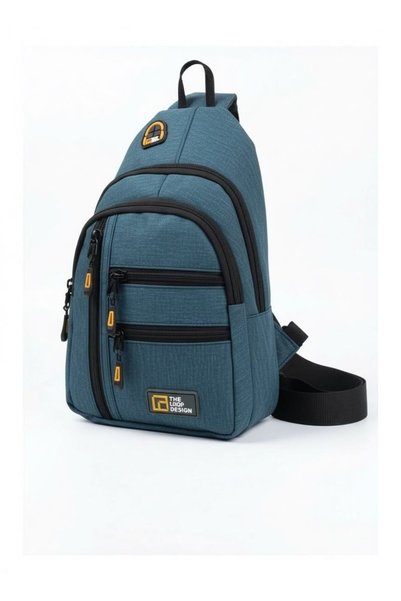 Goldline Avm Unisex Multi-Compartment Crossbody Adjustable Strap Chest Shoulder Bag Petrol Blue