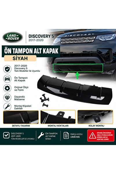 Land Rover Discovery 5 Ön Tampon Alt Kapak Siyah 2017-2020 LR083106
