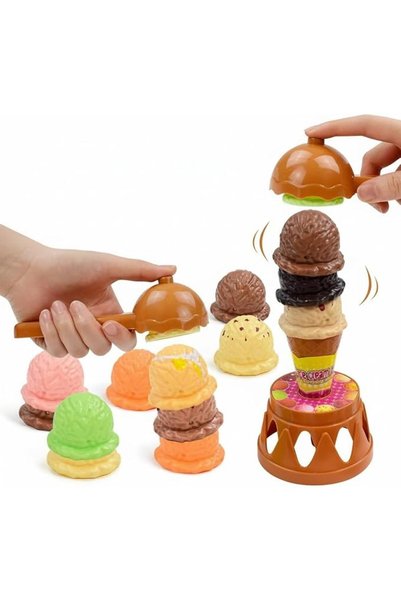 KASTWAVE Ice Cream Toys Play Set for Toddlers, 20 Pieces with Two Scoops, Pre...