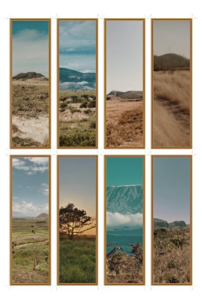 OEM Semne de carte set de 8 peisaje din savana, design elegant, carton premium