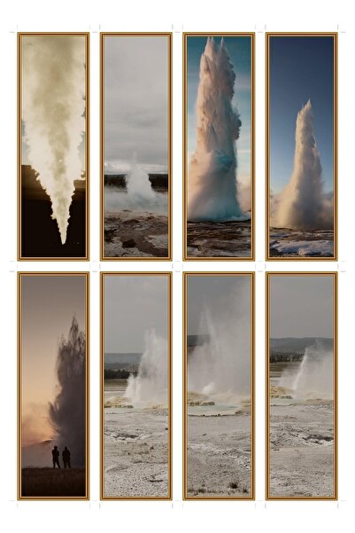 OEM Σετ 8 σελιδοδεικτών  "Geizer Horizons ", με σχέδιο τοπίου, από χαρτόνι υψ...