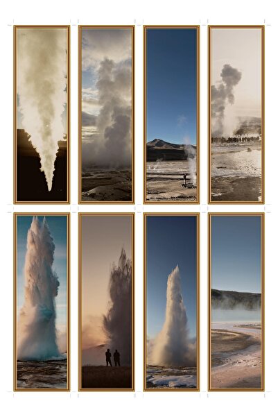 OEM Σετ 8 σελιδοδεικτών Geyser Sunrise, με θέμα το τοπίο, από χαρτόνι υψηλής ...
