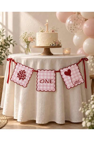 Tly Home Textiles زينة كرسي الأطفال مطرزة بالقماش لعيد الميلاد الأول