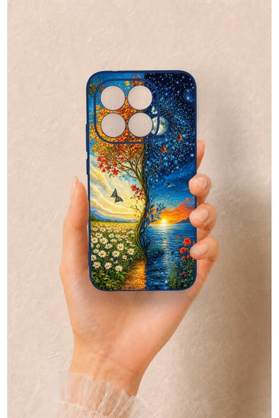 Vip Case Mi 15t 5g Compatible Silicone Case with Sky and Earth Pattern