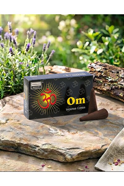 Incense - Orijinal Om Konik Tütsü (Doğal ve Kaliteli Ambiyans) - Premium Kalite Konik Tütsü - Meditasyon Tütsüsü 1 Paket (10 adet)