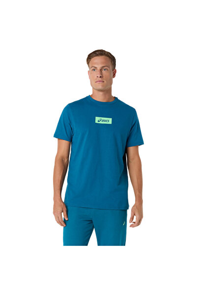 Asics CHEST LOGO TEE Erkek Raw Indigo Kısa Kollu Tshirt 2031F333-400
