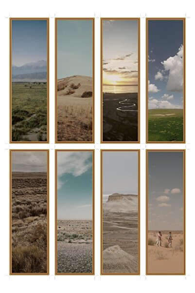 OEM Set of 8 Bookmarks with the Theme of Steppe Panoramas, Landscape, Durable...