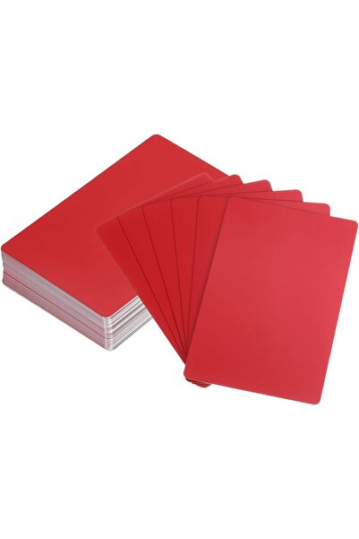 Generic Laser Engraved Metal Business Card - 100Pcs Red Blanks Metallic Name ...
