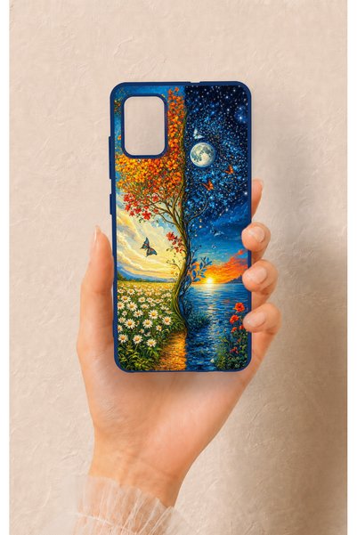 Vip Case Samsung A51 Compatible Sky and Earth Pattern Silicone Case
