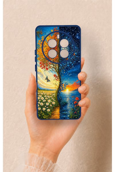 Vip Case حافظة سيليكون متوافقة مع هاتف Realme 12 Pro بنمط السماء والأرض