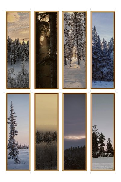 OEM Set 8 Semne de Carte Răsărit Boreal, Design Tematic Unic, Carton Premium,...