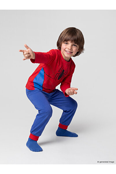 LC Waikiki Set de pijama imprimat Spider-Man pentru băieți
