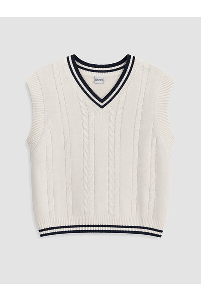 LC Waikiki V Neck Girls' Knitwear Sweater Vest