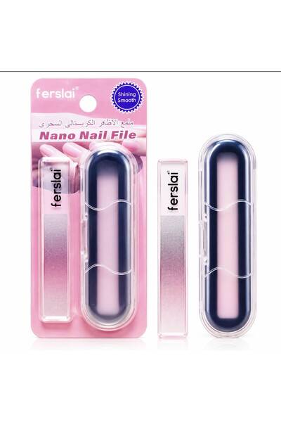 ferslai مبرد أظافر نانو كريستالي فيرسلاي للتلميع والتنعيم مع حافظة حماية – Nano Nail File