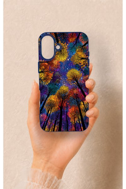 Vip Case iPhone 16 Plus Compatible Colorful Sky Pattern Silicone Case