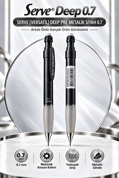 Serve Deep Pre Metalik 0.7 mm Versatil Kalem – Mekanik Kurşun Kalem, Metalik ...