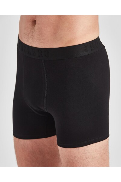 Bolero Men's Black Anthracite Gray 3-Piece Boxer Briefs, 95% Cotton 5% Elastane