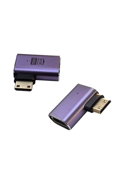 KEEPRO Mini HDMI 8K Uhd L Type Converter Mini HDMI to HDMI Converter Adapter