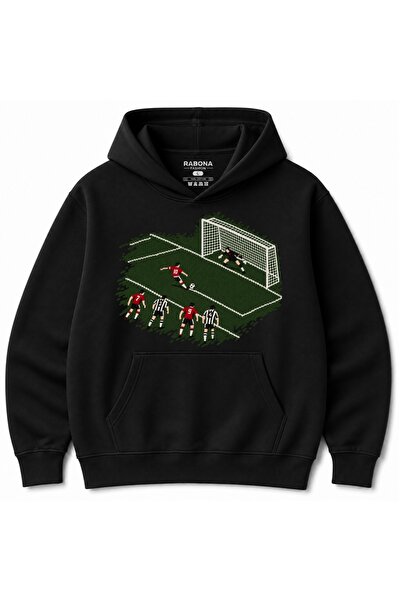 Rabona Fashion Φούτερ με κουκούλα με γραφικό ποδοσφαιρικής δράσης: Τελικό σου...