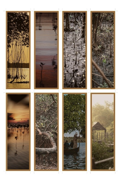 OEM Semne de Carte Set de 8 Nopți în Mangrove, Tematică Natură Tropicală, Car...