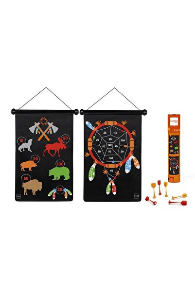 Scratch Magnetic Darts Indian (Large), Double-Sided 55 x 36 cm Canvas with 6 ...