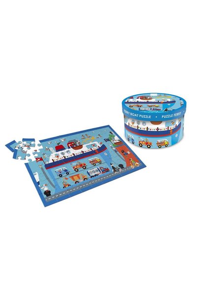 Scratch Ferry Boat Puzzle, 60-Piece Illustrated Jigsaw Puzzle 60 x 36 cm
