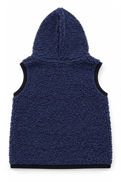 Genel Markalar Çocuk Kapüşonlu Peluş Yelek Fermuarlı Yumuşak Dokulu Unisex 2-9 Yaş