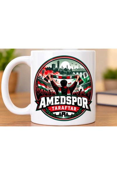 Genel Markalar Amedspor Taraftar Temalı Kupa Bardak – Kırmızı Yeşil Stad ve T...