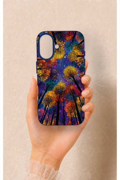 Vip Case iPhone 16 Compatible Colorful Sky Pattern Silicone Case