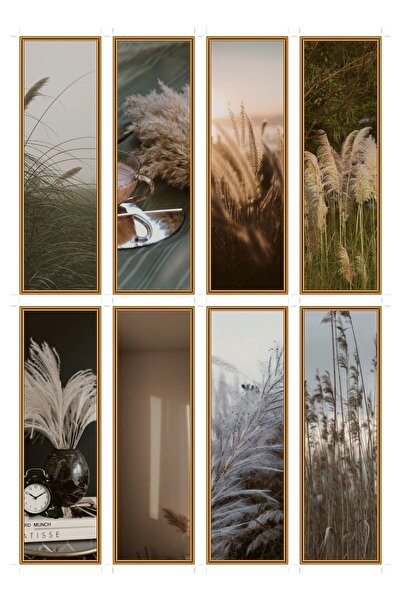 OEM Set 8 Semne de Carte cu Tematica Dimineti cu Pampas, Design Elegant, Cart...
