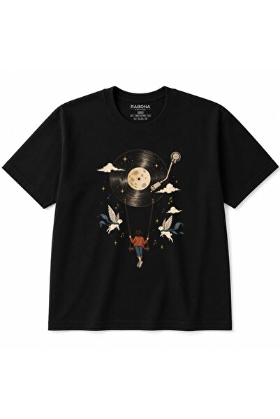 Rabona Fashion Tricou cu imprimeu grafic Moonlight Melody Vinyl Swing