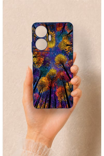 Vip Case Realme C55 Compatible Colorful Sky Pattern Silicone Case