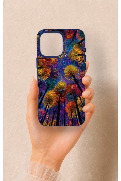 Vip Case iPhone 16 Pro Max Compatible Colorful Sky Pattern Silicone Case