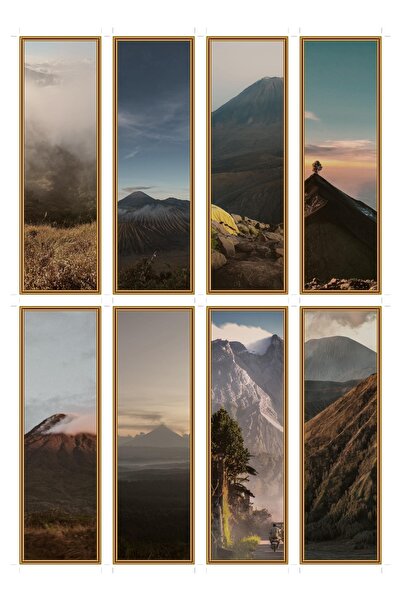 OEM Set of 8 Volcanic Mornings bookmarks, artistic design inspired by nature,...