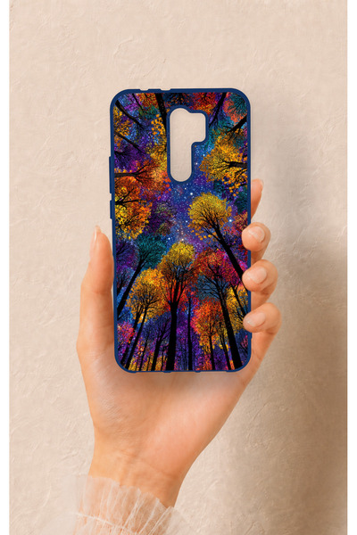 Vip Case Redmi 9 Compatible Colorful Sky Pattern Silicone Case