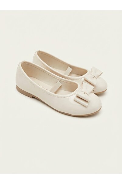Lideral Children's Cream Patent Leather Ballerinas - New Season Girls' Shoes ...