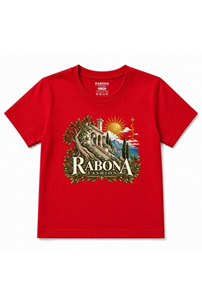 Rabona Fashion Рабона Детска тениска с графичен дизайн  "Медитеранно наследст...