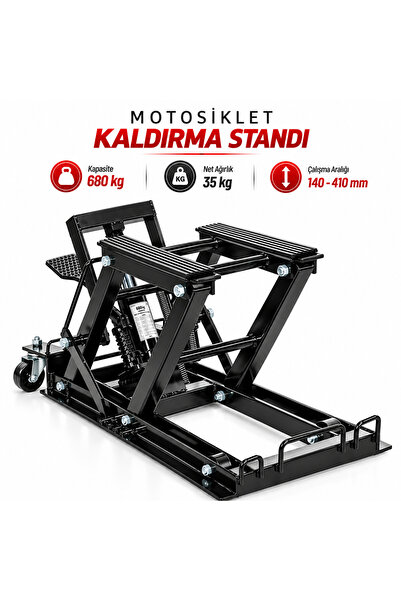 Motosiklet Lifti 680 Kg Motor Kaldırma Standı Kriko 140-410 mm Ayarlanabilir Bakım Servis Sehpası
